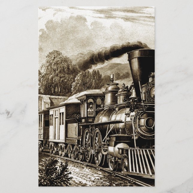 História da locomotiva com motor a vapor (Frente)