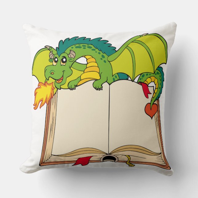 História de um Dragão Almofada Decorativa (Frente)