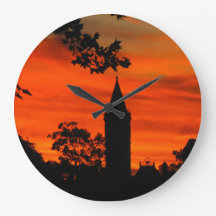 História do Relógio de Parede Pôr do Sol Parado no
