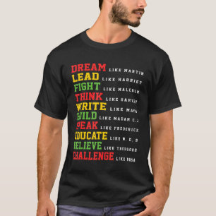 História Negra Mês Camisa Sonha Como Martin T Shir