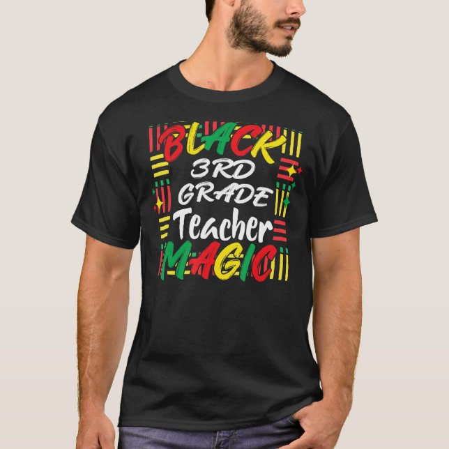 História Negra Mês Camisetas Professora do 3º ano  (Frente)