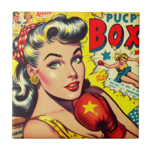 Histórias em quadrinhos da Garota de Boxing Retro
