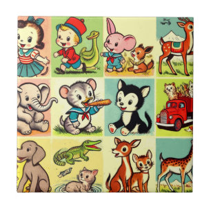 Histórias em quadrinhos De Animais De Corte Retro