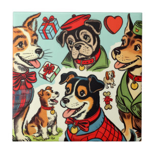 Histórias em quadrinhos De Cães Retro Cuta