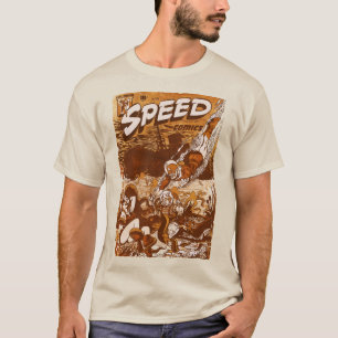 HISTÓRIAS EM QUADRINHOS de VELOCIDADE Camisa casta