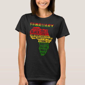 Histórico Preto Mês Camisa Mapa Africano Cores_1