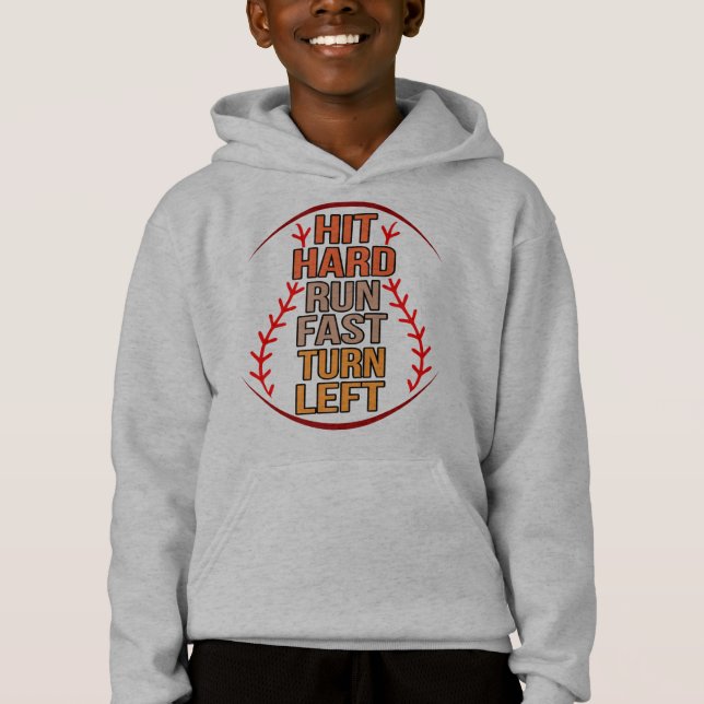 Hit Hard Run Fast Baseball Player Sports Lover Coa (Frente)