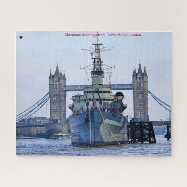 HMS Belfast Tower Bridge Londres Quebra-Cabeça (Horizontal)