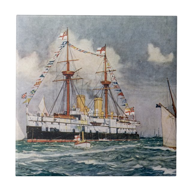 HMS Inflexible couraçado encouraçado 1876 (Frente)