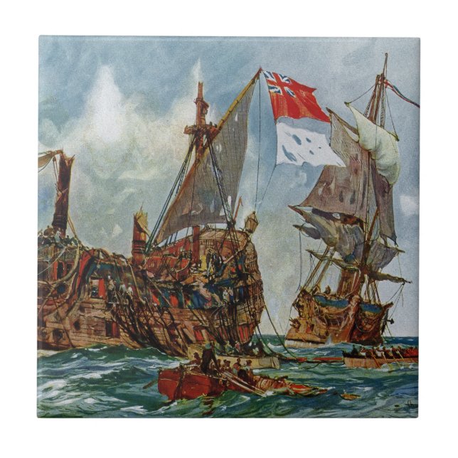 HMS Nottingham e encouraçado Mars 1703 (Frente)