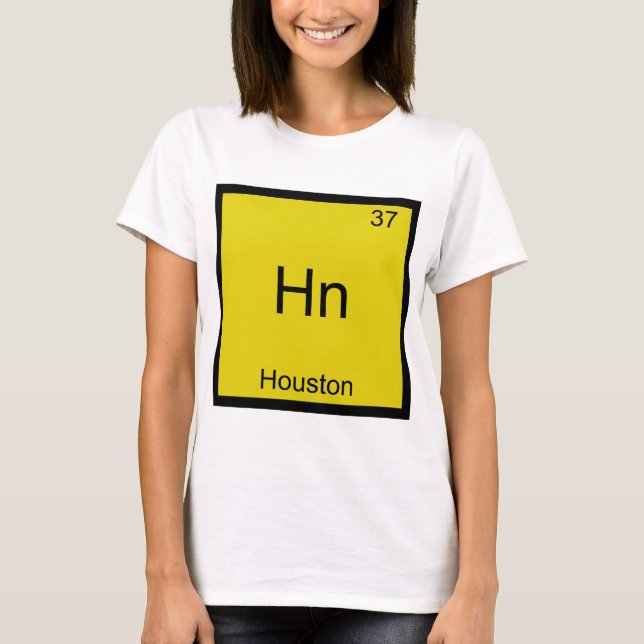 Hn - Camiseta Símbolo Químico do Elemento Cidade d (Frente)