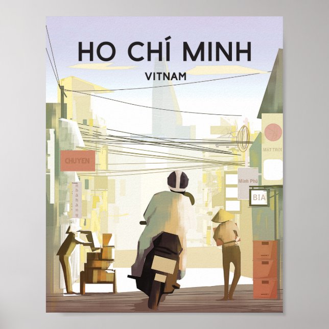 Ho chi minh poster de viagens vietnam (Frente)