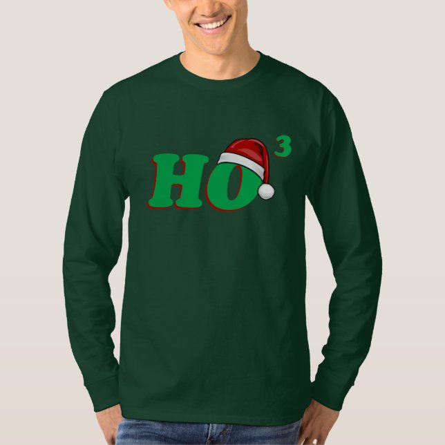 Ho (cubados) camisa engraçada do Natal 3 (Frente)