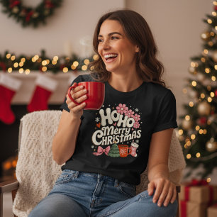 Ho Ho Feliz Natal Árvores Festivo Coquette Feminin