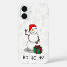 Ho Ho Feliz Papais noeis de Natal Bonito Snowman