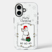 Ho Ho Feliz Papais noeis de Natal Bonito Snowman
