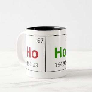 Ho Ho Ho caneca da mesa periódica do feriado