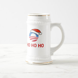 Ho Ho Ho caneca de cerveja de Obama