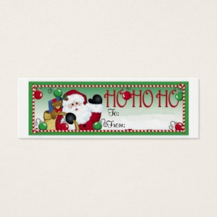 Ho Ho Ho cartão de Tag do presente do Natal