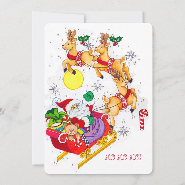 Ho! Ho! Ho! Convite de Festa (Frente)