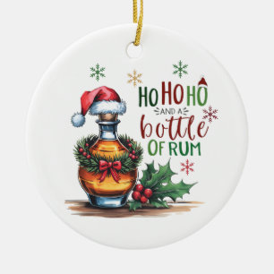 Ho Ho Ho E Uma Garrafa De Rum Enfeite