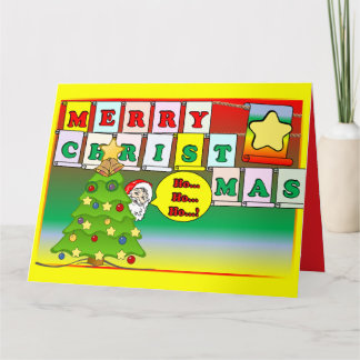 HO HO HO Feliz Natal & Cartão do Papai Noel