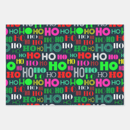 HO HO HO HO HOLIDAY NATAL WRAPPING FOLHAS DE PAPEL