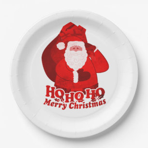 Ho ho ho ho prato de Papai noel de Natal
