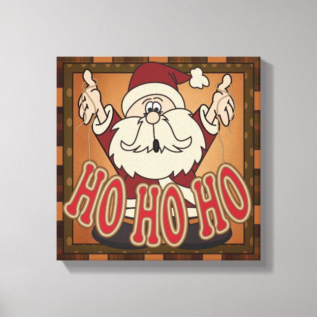 Ho Ho Ho Holiday Santa Canvas (Frente)