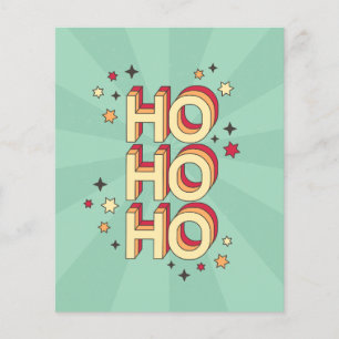 Ho ho ho natal texto sazonal e estrelas