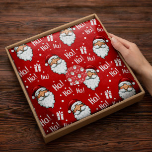 Ho! Ho! Ho! Papai Noel   Papel para tecidos de Nat