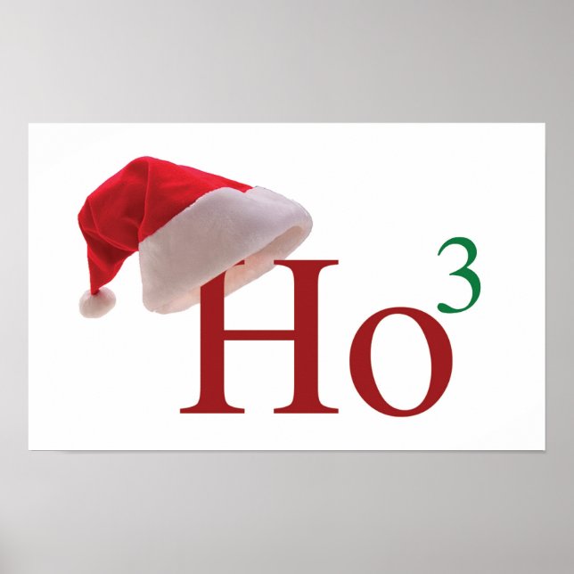 Ho Ho Ho Poster de Natal (Frente)