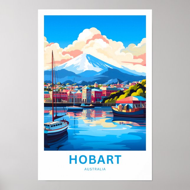 Hobart Austrália Viagem Impressão (Frente)