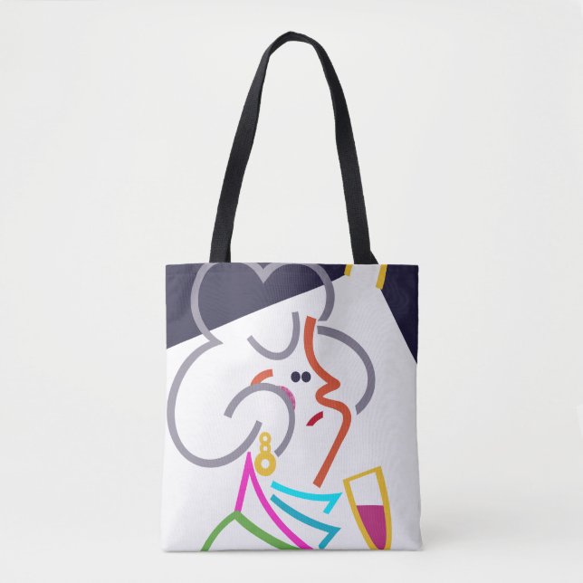 Hobnob Modern Abstrato Art Tote Bag (Frente)