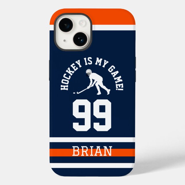 Hockey É Meu Jogo | Blue Sports Team Jersey (Verso)