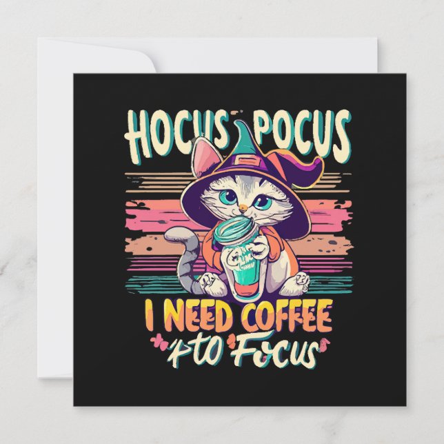 Hocus Focus - Preciso de café para me concentrar (Frente)
