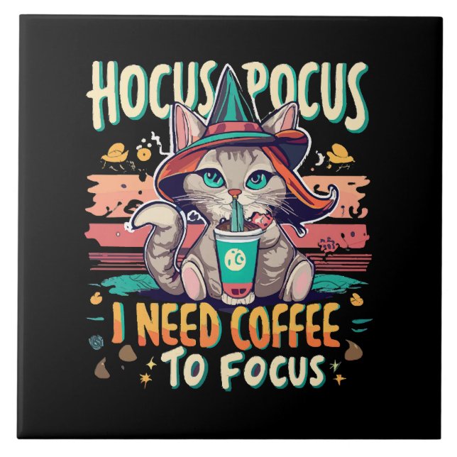 Hocus Focus - Preciso de café para me concentrar (Frente)