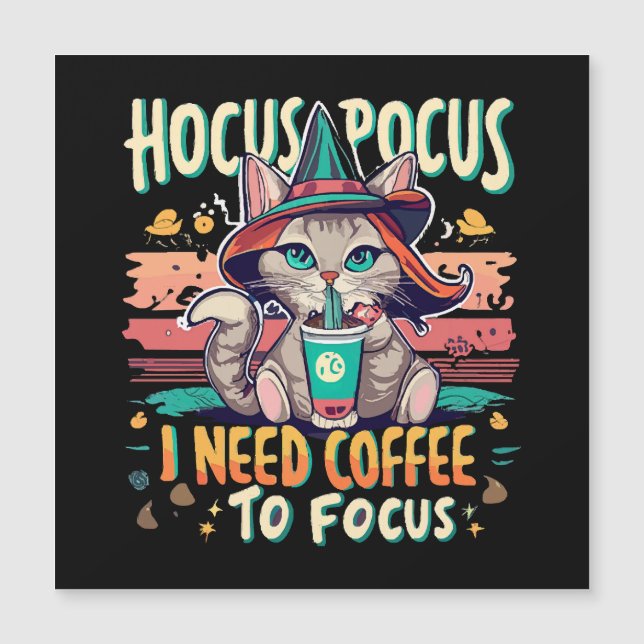 Hocus Focus - Preciso de café para me concentrar (Frente)