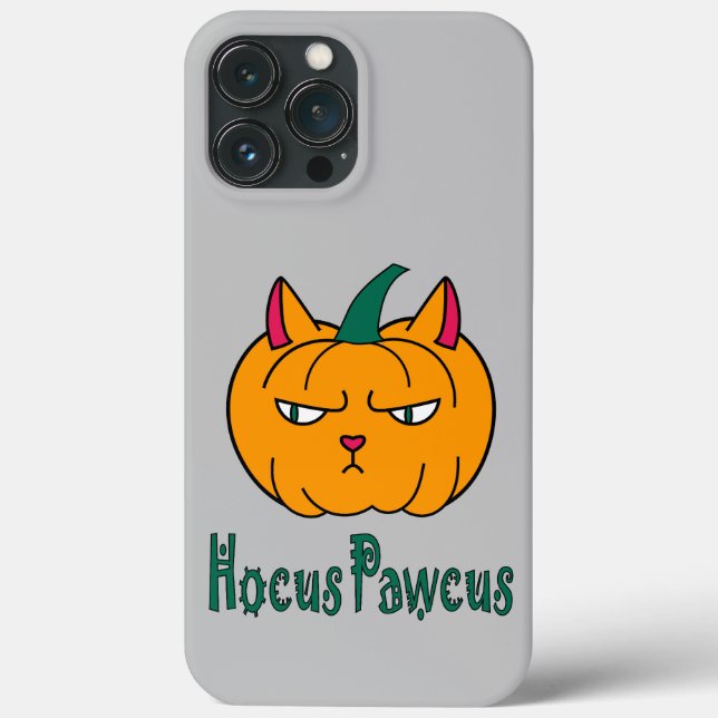 Hocus pawcus Halloween abóbora gengibre magia (Verso)