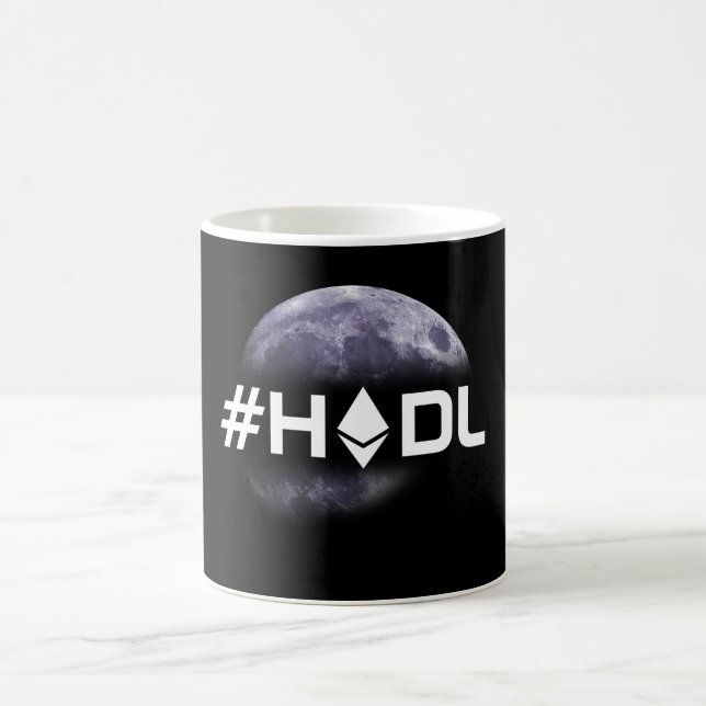 #HODL Ethereum à caneca do preto da lua (Centro)