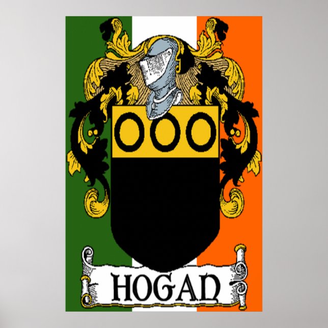 Hogan Casaco de Arms Irish Flag Impressão (Frente)