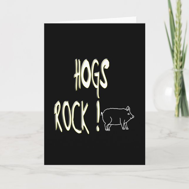 Hogs Rock! Cartão (Frente)