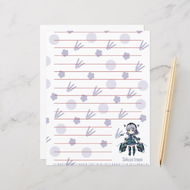 Hoja Sakuya Izayoi TOUHOU LOSTWORD (Frente/Verso In Situ)