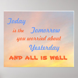 "HOJE É O AMANHÃ POSTER MOTIVACIONAL"