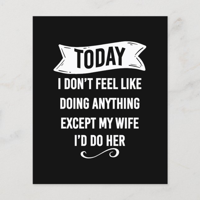 Hoje eu não estou com vontade de fazer nada exceto (Frente)