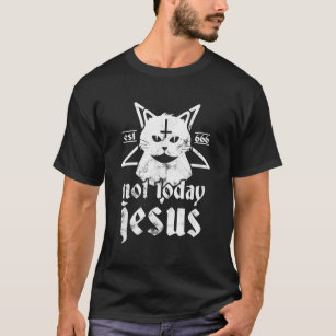 Hoje Jesus Camisa O Gato Satânico Pentagrama 666 F
