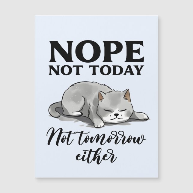 Hoje Não, Não Amanhã - Gato Sonolento (Frente)