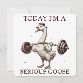 Hoje sou um ganso sério