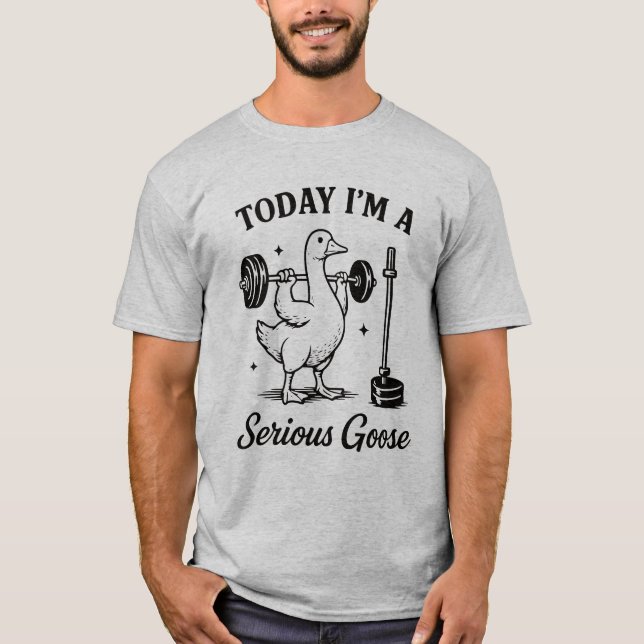 Hoje sou um Ganso Sério Camiseta de Academia Diver (Frente)