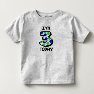 Hoje tenho 3 meninos Camisa de aniversário